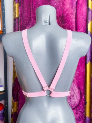 Różowy harness tył